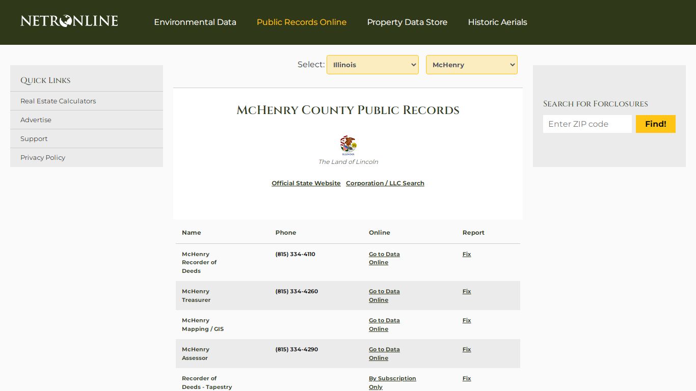 McHenry County Public Records - NETROnline.com